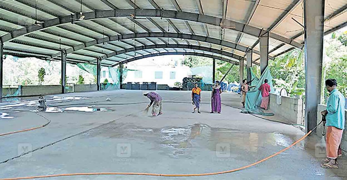 കർക്കടക വാവുബലി തർപ്പണത്തിന് ശിവഗിരി മഠം അന്നക്ഷേത്രത്തിൽ ഒരുക്കങ്ങൾ നടക്കുന്നു  