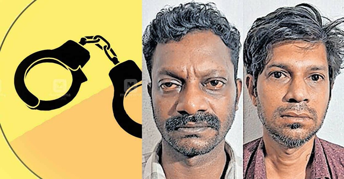 അറസ്റ്റിലായ പൊലീസുകാരൻ എം.ലാലു, സജിൻ