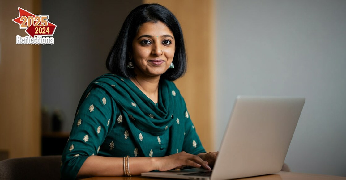 woman-executive-green-dress-mo-assist-corporate-executive-reflections
