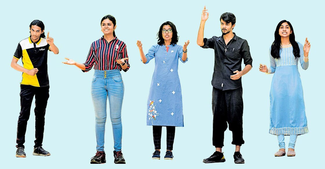 students-talks-about-ragging ഇംഗ്ലിഷ് പ്രസംഗമത്സരവേദിയിൽ തീപാറും വാക്കുകൾ കൊണ്ട് ഏറ്റുമുട്ടിയ വിദ്യാർഥികൾ പുക്കോട് റാഗിങ്ങിനെക്കുറിച്ച് പ്രതികരിക്കുന്നു. ചിത്രം : മനോരമ