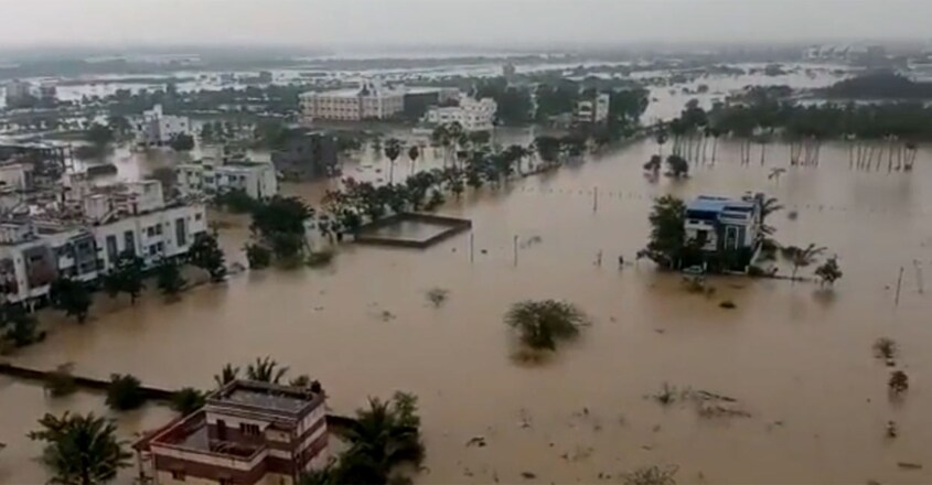 Parts of Chennai waterlogged as rain continues