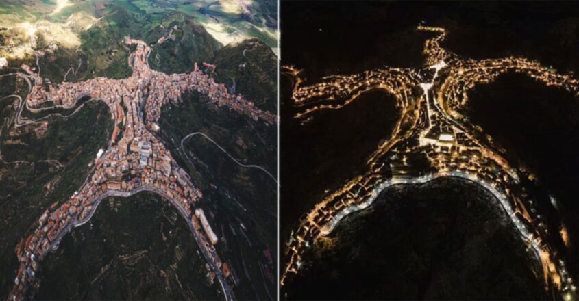 Man about town: The Italian village that's shaped like a person
