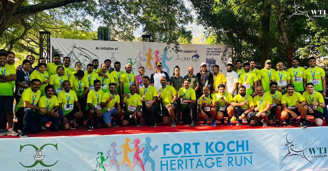 marathon ഫോർട്ട്കൊച്ചി ഹെറിറ്റേജ് റണ്ണിൽ പങ്കെടുത്തവർ
