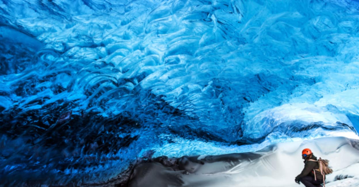 Mysterious tunnels like walkways inside the ice;  Behind the Strange Phenomenon?– Iceland’s Crystal Ice Caves Carve Walkways Deep Within A Glacie