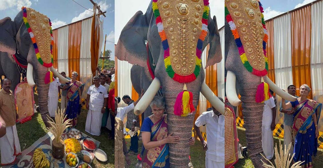 robot-elephant റോബോട്ടിക് ആനയായ ശ്രീ ശിവശങ്കര ഹരിഹരൻ