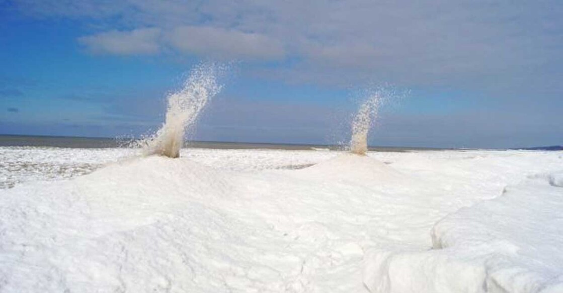 michigan മഞ്ഞ് അഗ്നിപർവതം (Photo; X/@Rainmaker1973)