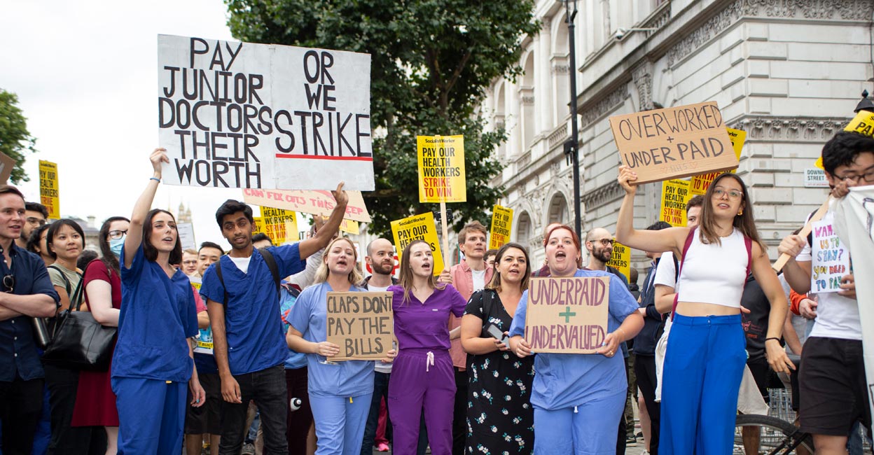 Junior Doctors in England Strike for Pay Rise, Causing Crisis in NHS Services