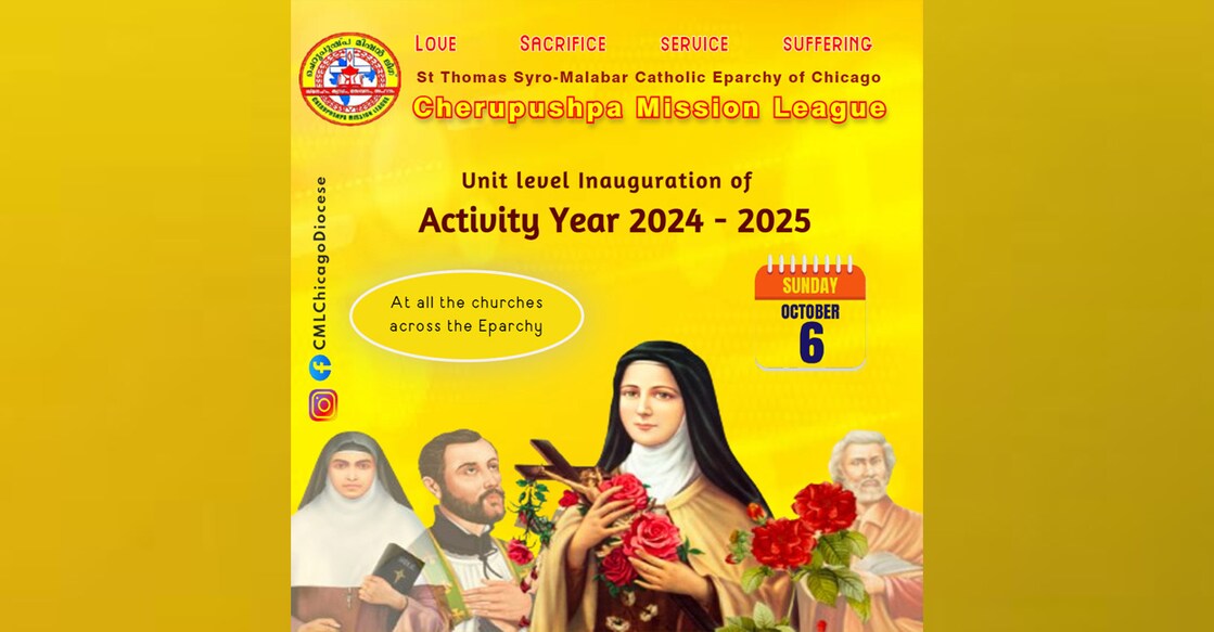 cherupushpa-mission-league-unit-level-inaguration അമേരിക്കയിൽ മിഷൻ ലീഗ് പ്രവർത്തനോദ്ഘാടനം ഒക്ടോബർ 6ന്.
