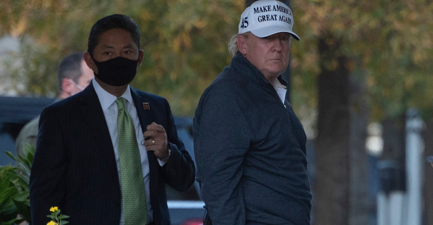 President Donald Trump returns to the White House from playing golf President Donald Trump returns to the White House from playing golf