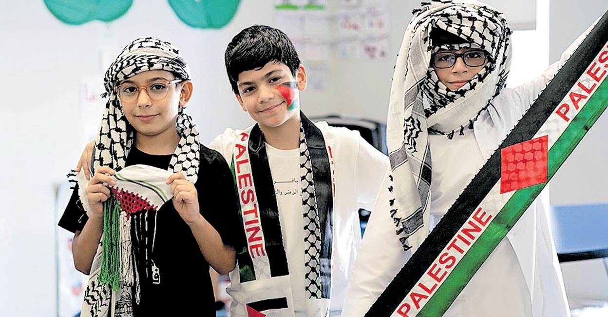 പലസ്തീന് ഐക്യദാർഢ്യവുമായി ഖത്തർ ഫൗണ്ടേഷൻ സ്‌കൂളുകൾ Qatar Foundation