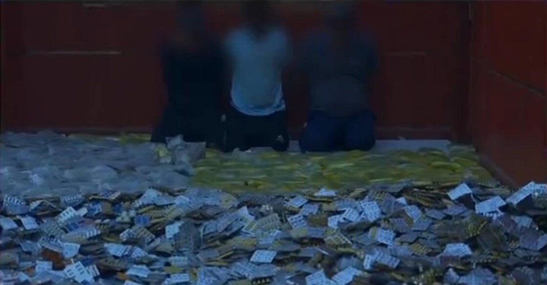 narcotic-drugs-and-liquor-were-seized-in-kuwait Image Credit: MOI Video