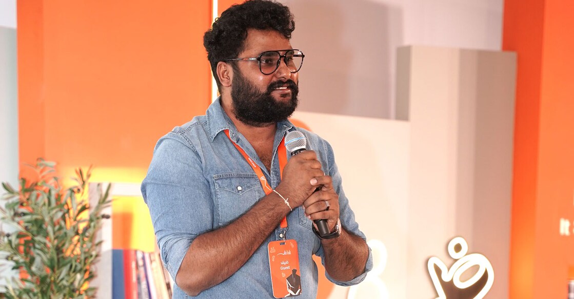 writer-akhil-p-dharmajan-at-the-sharjah-international-book-fair അഖിൽ പി.ധർമജൻ. ചിത്രം: സ്പെഷൽ അറേഞ്ച്മെന്റ്