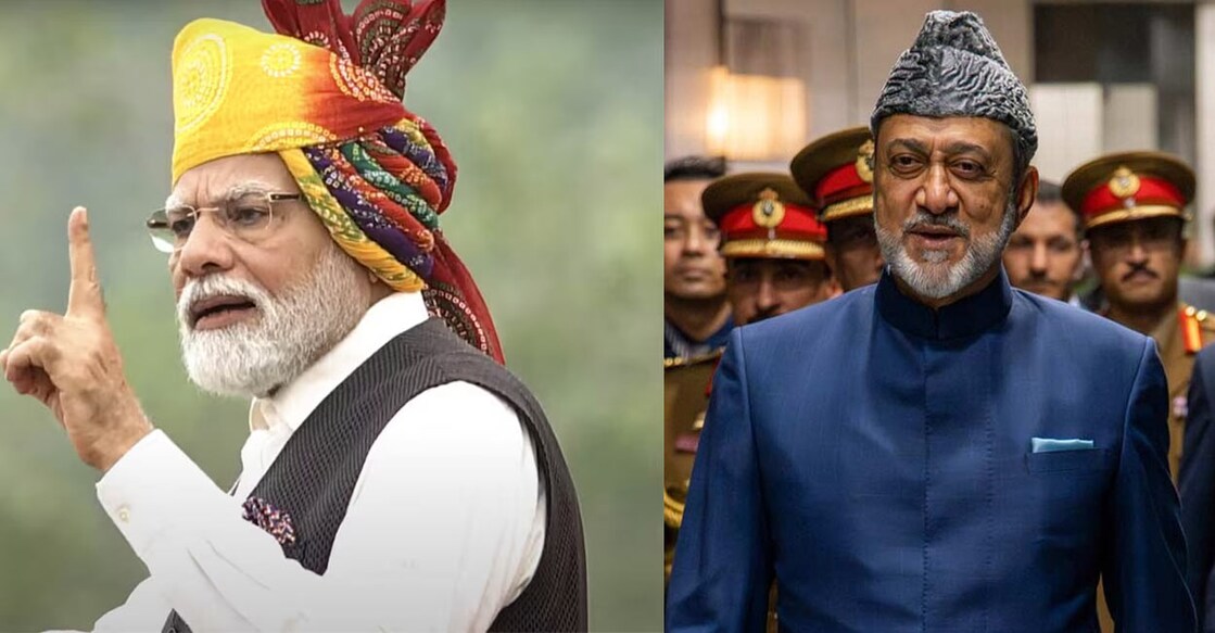 പ്രധാനമന്ത്രി നരേന്ദ്ര മോദി. (PTI Photo), സുല്‍ത്താന്‍ ഹൈതം ബിൻ താരിഖ്.