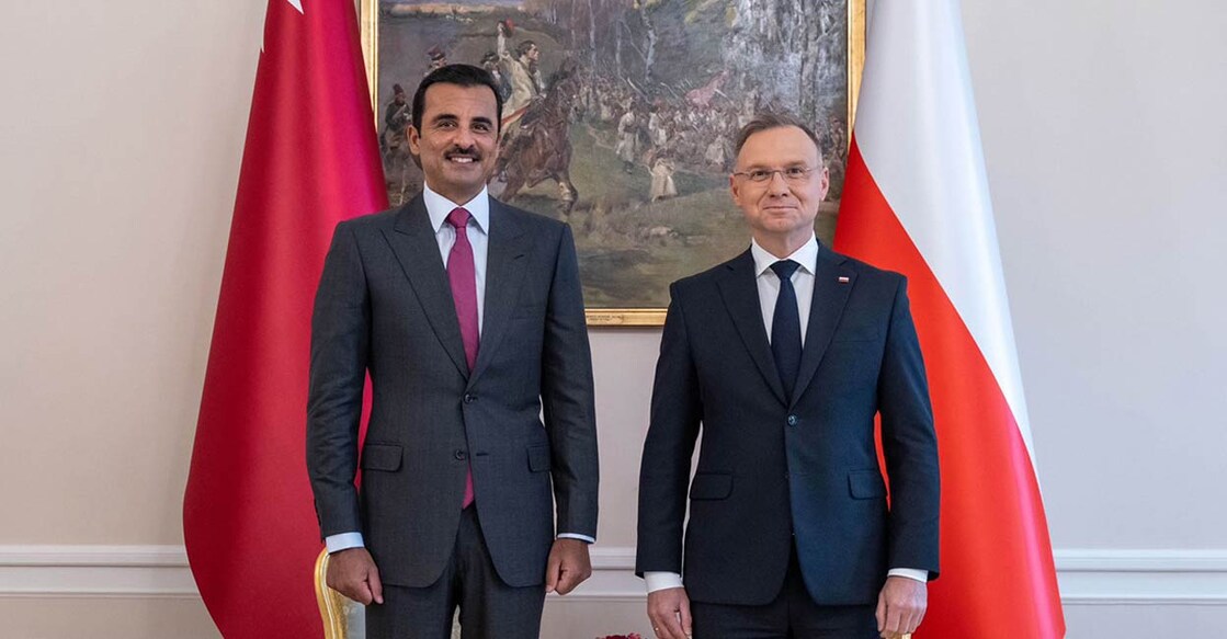amir-of-qatar-returned-from-poland-after-his-visit ഖത്തർ അമീർ ശൈഖ് തമീം ബിൻ ഹമദ് ആൽഥാനിയും പോളണ്ട് പ്രസിഡന്റ് ആൻഡ്രെജ് ദുഡയും. Image Credit : Qatar News Agency