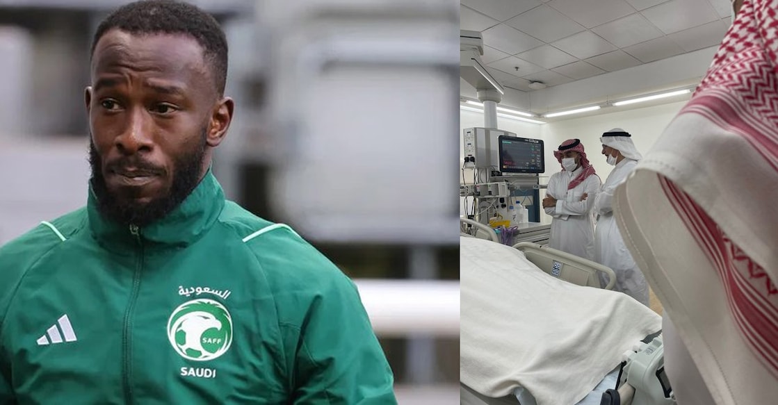 saudi-football-player-who-fell-from-a-balcony-in-dubai-and-was-injured-was-transported-to-riyadh 1) സൗദി താരം അൽ മുവല്ലദ്. 2) താരത്തെ ആശുപത്രിയിൽ സൗദി കായിക മന്ത്രി സന്ദർശിക്കുന്നു. Image Credit:X/sra7h11