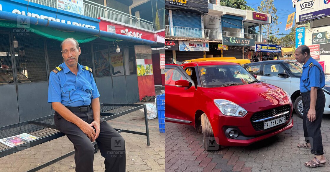 അബ്ദുല്‍ നാസർ കാസർകോട് മേൽപ്പറമ്പ് ടൗണിലെ ജോലി സ്ഥലത്ത്. ചിത്രം: മനോരമ