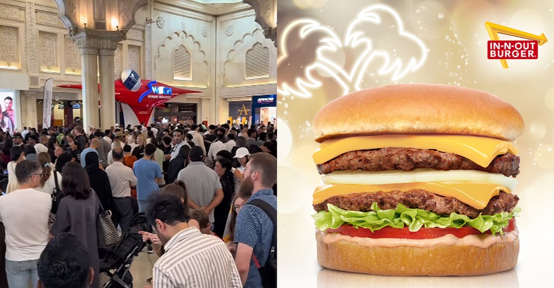 dubai-residents-waited-in-line-for-a-burger-video-viral-in-n-out-american-restaurant 1. ഇൻ-എൻ-ഔട്ട് ബർഗർ കഴിക്കാനായുള്ള തിരക്ക്. Image Credit: Instagram/justfooddxb. 2 Image Credit: Instagram/innout