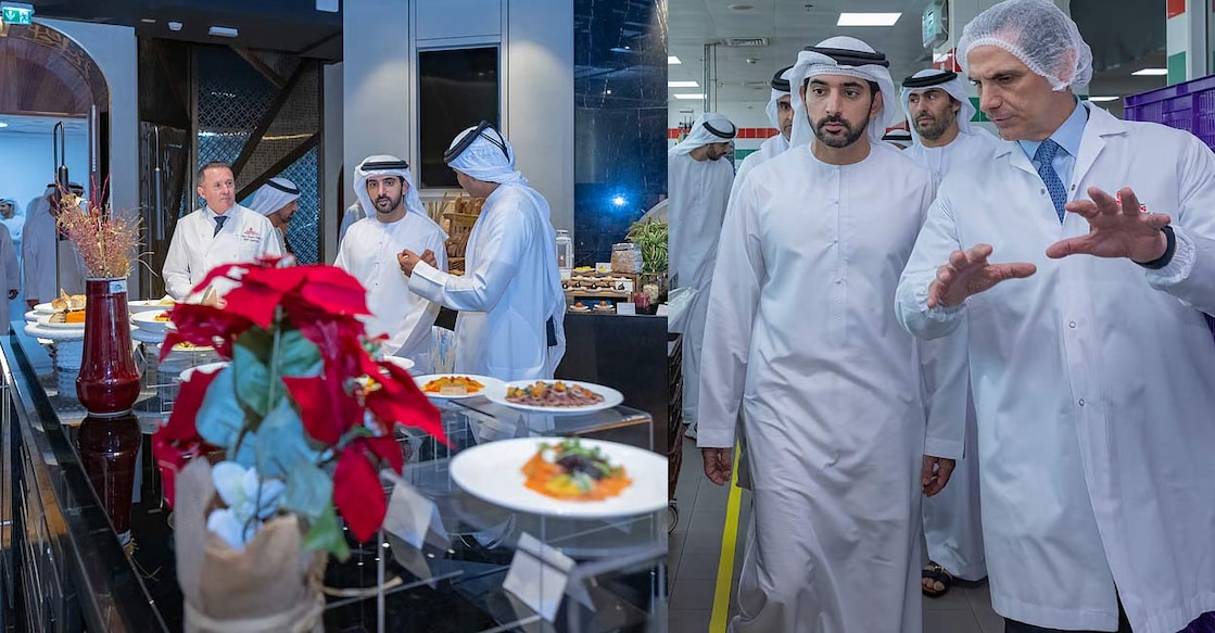 sheikh-hamdan-visited-emirates-catering-centre ഷെയ്ഖ് ഹംദാൻ ബിൻ മുഹമ്മദ് ബിൻ റാഷിദ് അൽ മക്തൂം ദുബായിൽ എമിറേറ്റ്സ് ഫ്ലൈറ്റ് കാറ്ററിങ് കേന്ദ്രം സന്ദർശിച്ചപ്പോൾ. Image Credit: Dubai Media Office