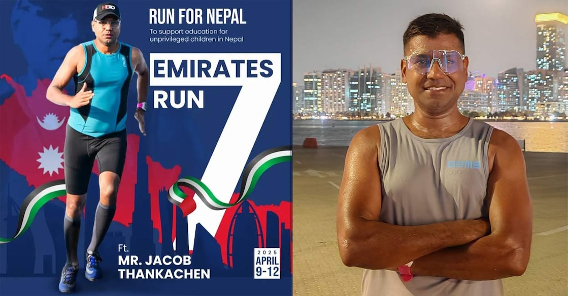uae-malayali-athlete-runs-250-km-for-nepal-school ജേക്കബ് തങ്കച്ചൻ. ചിത്രം: സ്പെഷൽ അറേഞ്ച്മെന്റ്