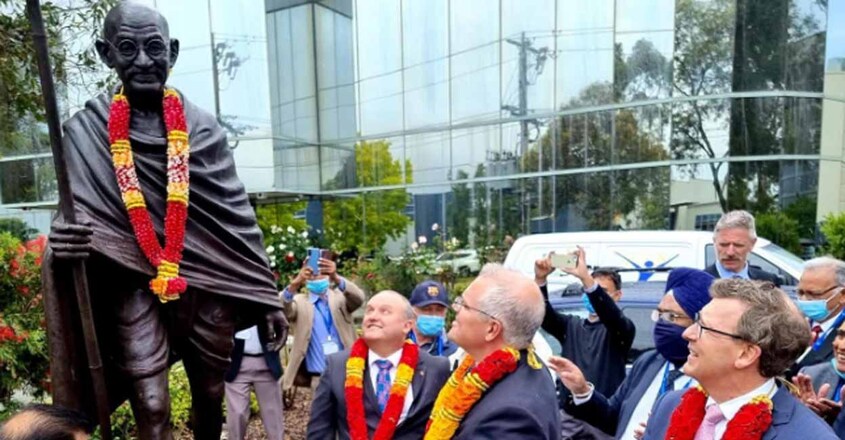 Gandhi-statue-aus Gandhi-statue-aus