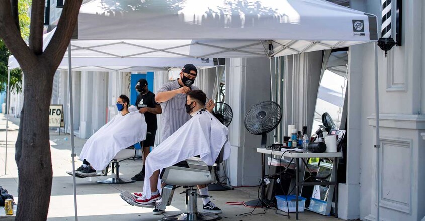 COVID-19 coronavirus pandemic usa hair salon COVID-19 coronavirus pandemic usa hair salon