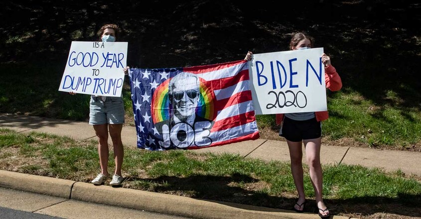 Supporters of Democratic presidential candidate Joe Biden Supporters of Democratic presidential candidate Joe Biden