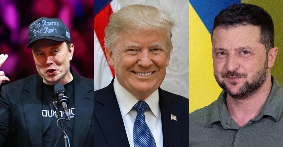 1. Elon Musk. Photo by ANGELA WEISS / AFP. 2.Donald Trump. Image Credit: whitehouse.archives.gov. 3. Volodymyr Zelenskiy. Photo by CLODAGH KILCOYNE / AFP.