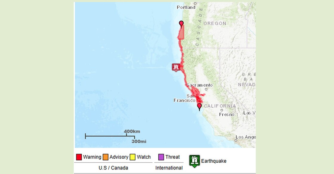 northern-california-shaken-by-strong-earthquake-tsunami-warning-issued Image Credit: X/@NWS_NTWC.