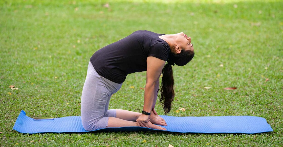 Ustrasana or Camel Pose. Photo Credit : Ankit Sah / iStockPhoto.com