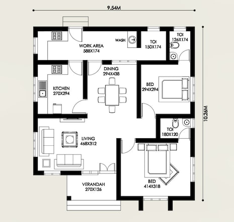 16-lakh-house-thrissur-plan 16-lakh-house-thrissur-plan