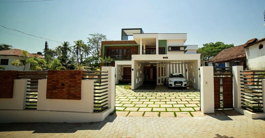 false box-house-kannur-front-view