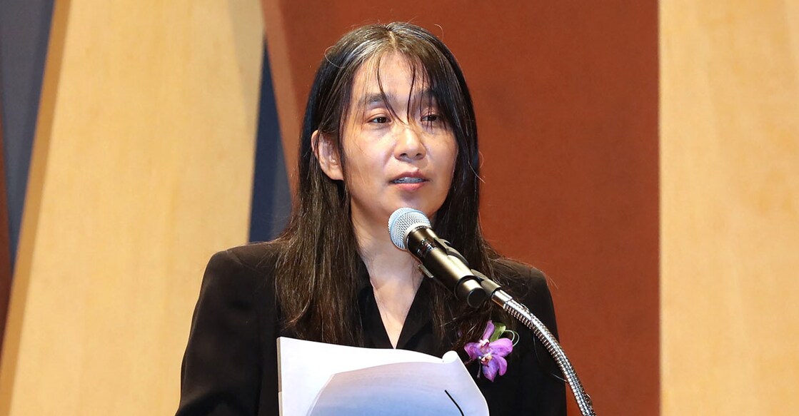 South Korean author Han Kang. (File Photo by KOREA POOL / AFP)