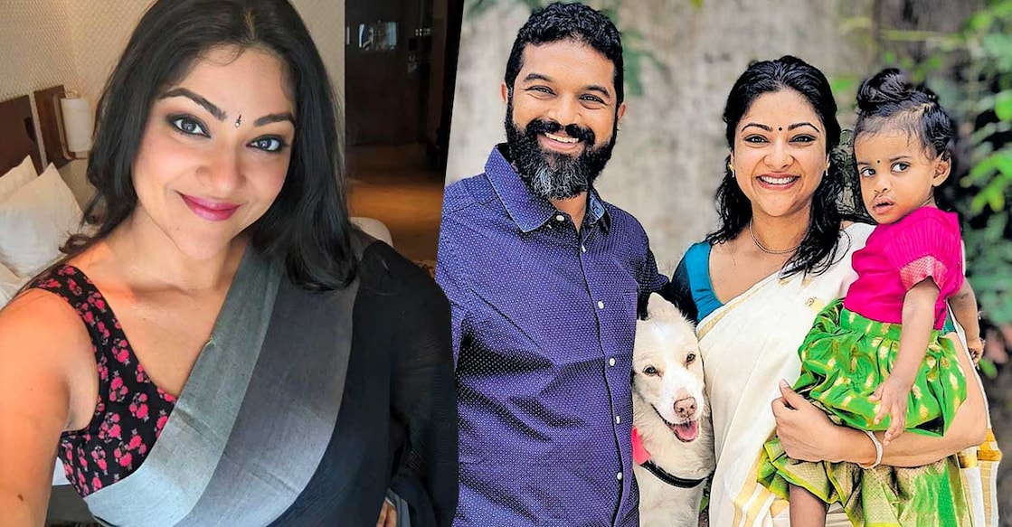 abhirami-family അഭിരാമി കുടുംബത്തിനൊപ്പം
