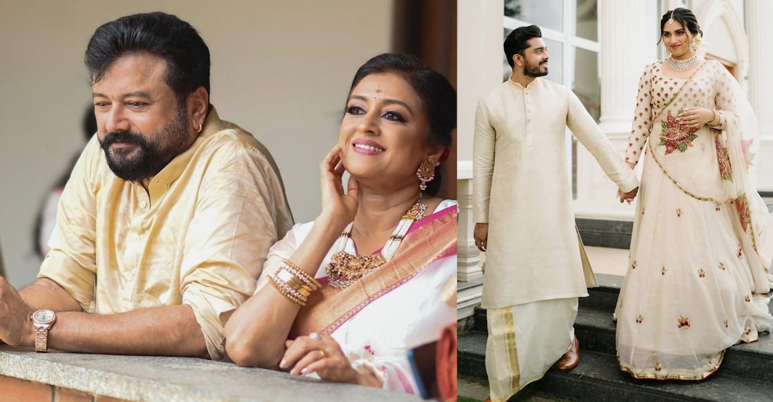 jayaram-parvathy (1) ജയറാം, പാർവതി, (2) മാളവിക ജയറാമും നവനീത് ഗിരീഷും