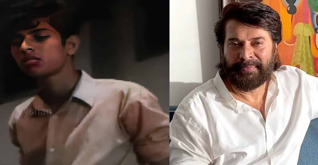 ‘Retrieved image, thank you it was me’;  Mammootty with a rare photo