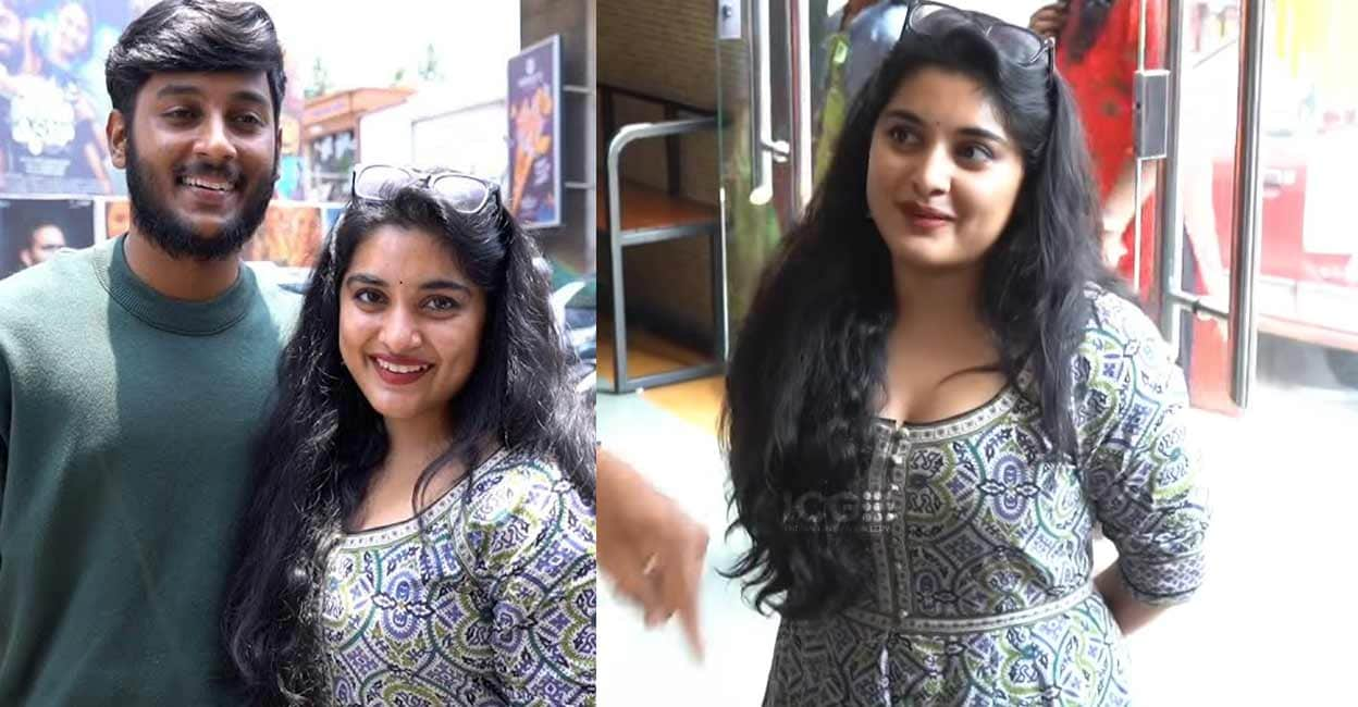 “Accompanied by her brother, Niveda Thomas watches ‘Entada Saji’ at the theater: Video”