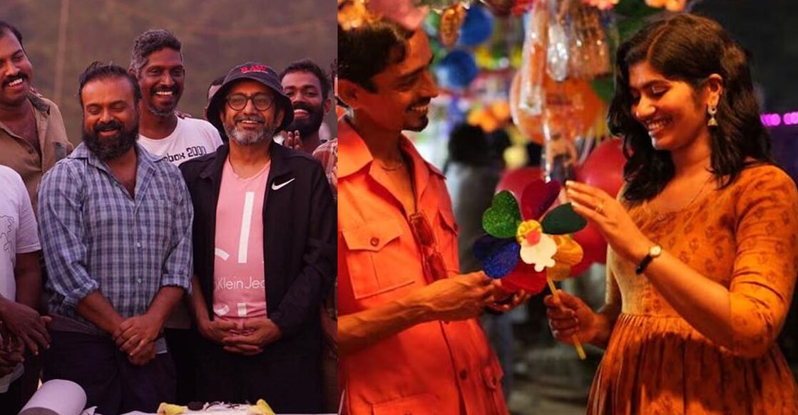 ‘സുരേശന്റെയും സുമലതയുടെയും ഹൃദയഹാരിയായ പ്രണയകഥ’യുടെ സെറ്റില്‍ കുഞ്ചാക്കോ ബോബനും രതീഷ് ബാലകൃഷ്ണ പൊതുവാളും