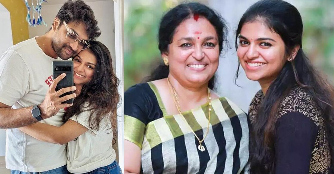 ദേവനൊപ്പം രവീണ രവി, അമ്മ ശ്രീജ രവിക്കൊപ്പം രവീണ
