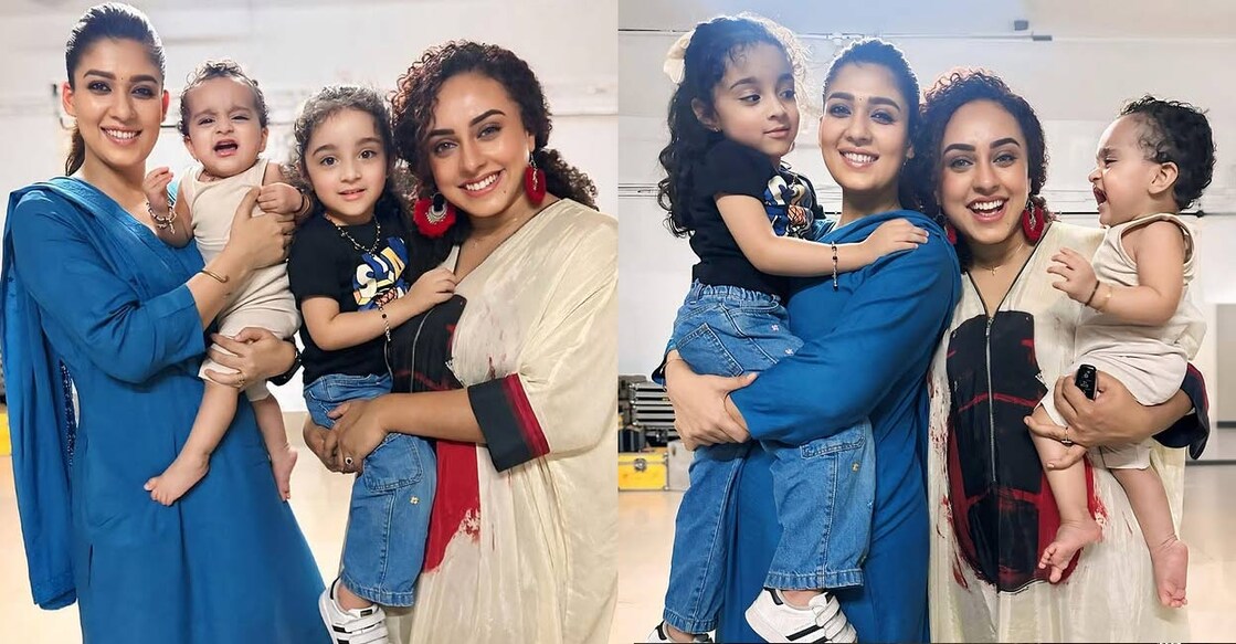 pearle-maaney-nayanthara പേളി മാണിക്കും കുഞ്ഞുങ്ങൾക്കുമൊപ്പം നയൻതാര