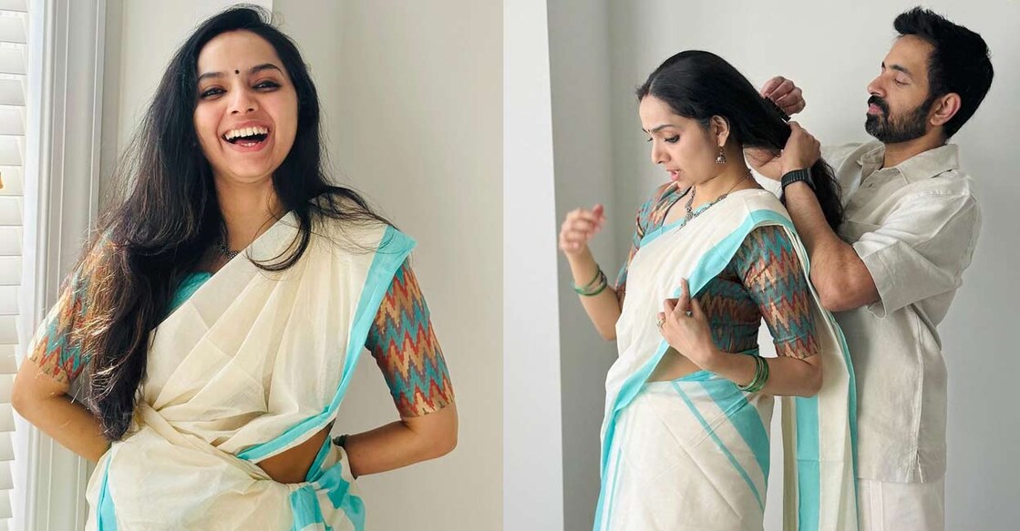 ഭർത്താവ് അഖിലിനൊപ്പം സംവൃത സുനിൽ