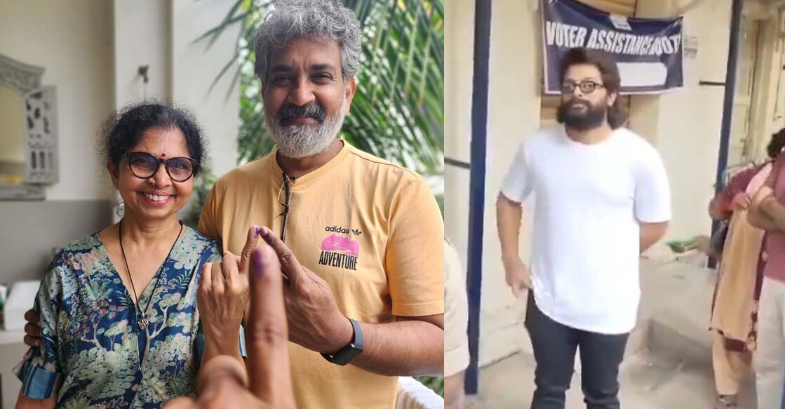 എസ്.എസ്. രാജമൗലിയും ഭാര്യയും, അല്ലു അര്‍ജുൻ