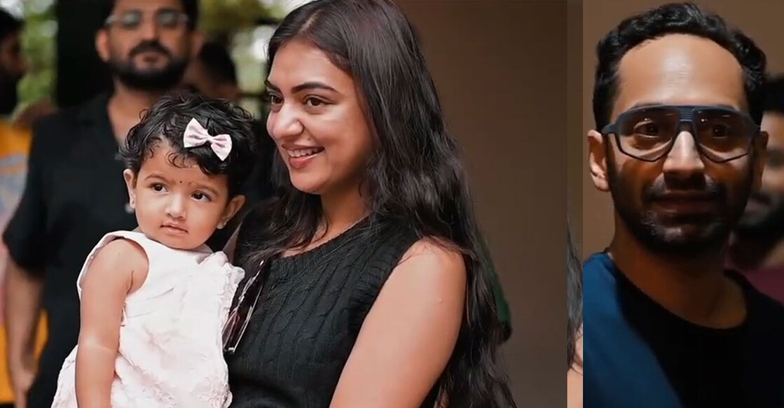ബേസിൽ ജോസഫിന്റെ കുഞ്ഞിനെ താലോലിച്ച് നസ്രിയ, ഫഹദ് ഫാസിൽ