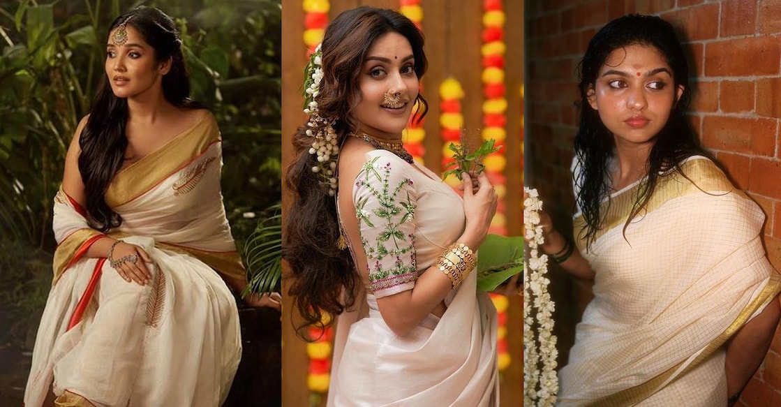 onam-malayali-actress അനിഖ സുരേന്ദ്രൻ, മഹിമ നമ്പ്യാർ, മമിത ബൈജു