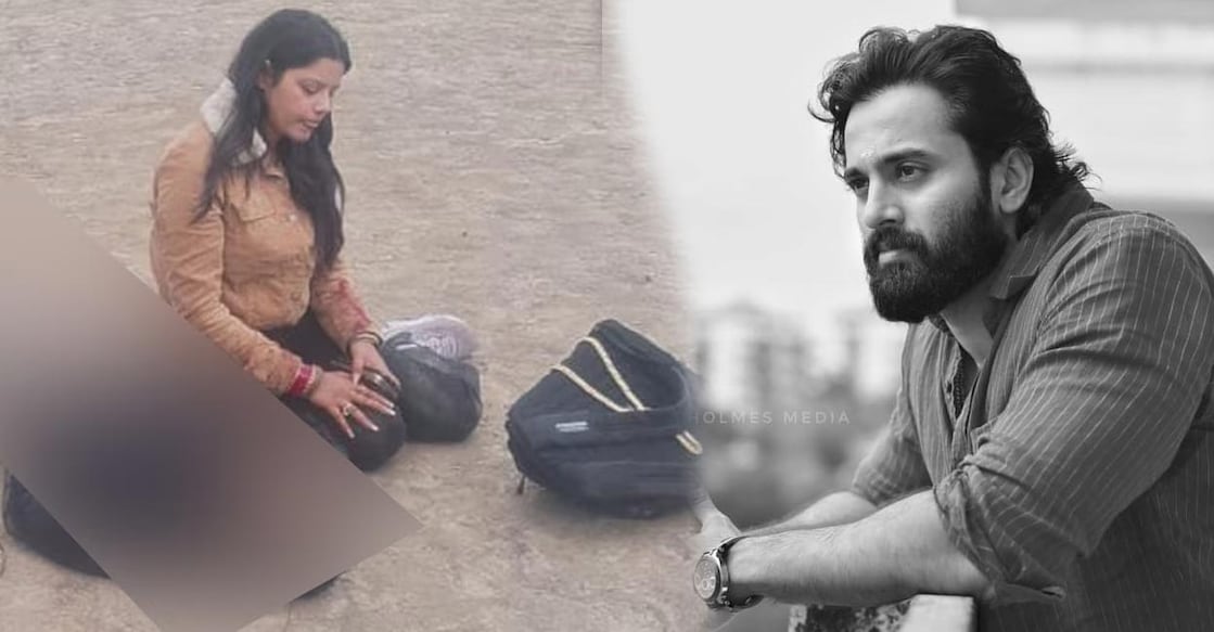 unni-kashmir ആക്രമണത്തിൽ കൊല്ലപ്പെട്ട ഭർത്താവിനരികെയിരിക്കുന്ന ഭാര്യ. Image Credit: X, ഉണ്ണി മുകുന്ദൻ