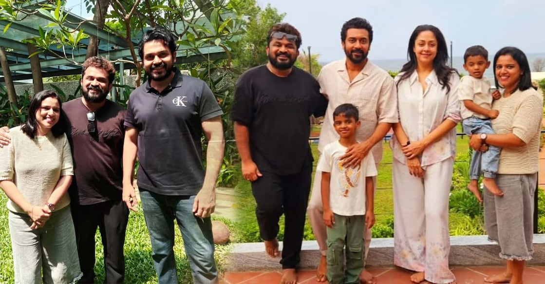 tharun-suriya-karthi സൂര്യയ്ക്കും കാർത്തിക്കുമൊപ്പം തരുൺ മൂർത്തിയും കുടുംബവും