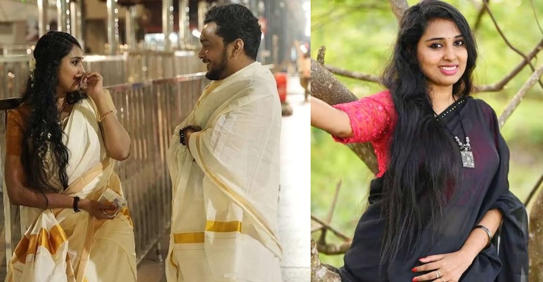 shalini-nair ശാലിനി നായർ ഭർത്താവ് ദിലീപിനൊപ്പം