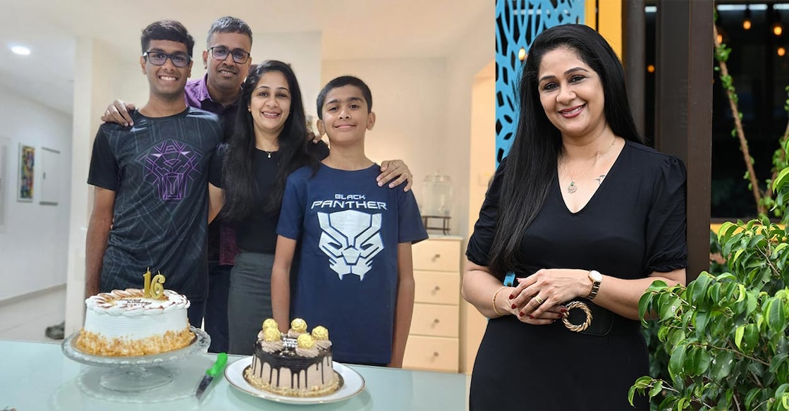 ഭർത്താവിനും കുട്ടികൾക്കുമൊപ്പം ടെസ 