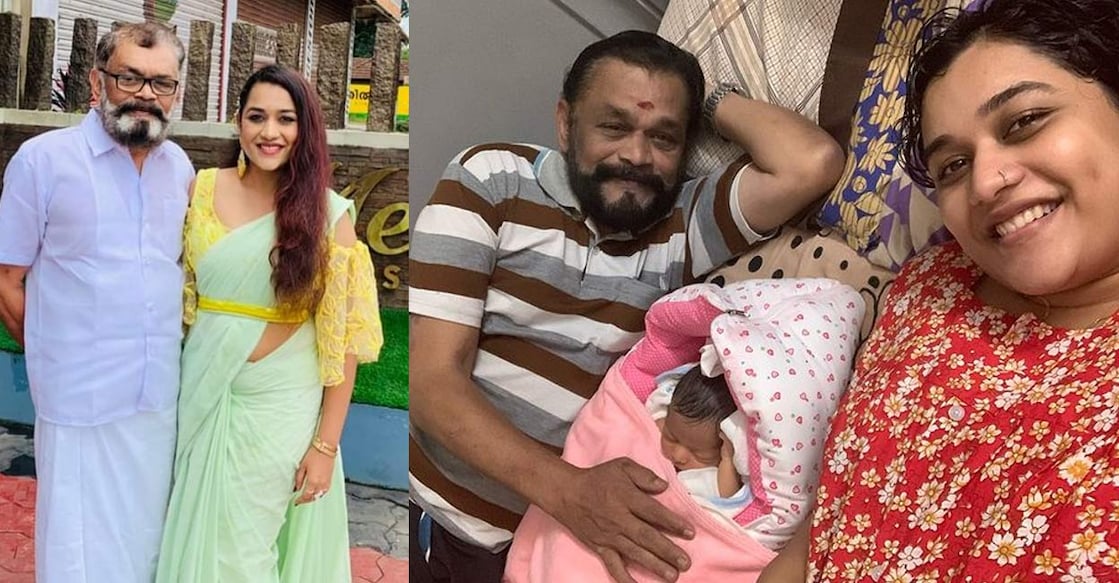അച്ഛനൊപ്പം പാർവതി ആർ. കൃഷ്ണ