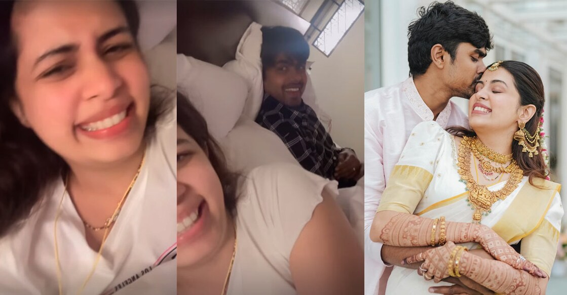 ദിയ കൃഷ്ണയും അശ്വിൻ ഗണേശും വിവാഹദിനത്തിൽ (Photo: Instagram/@diyakrishna)