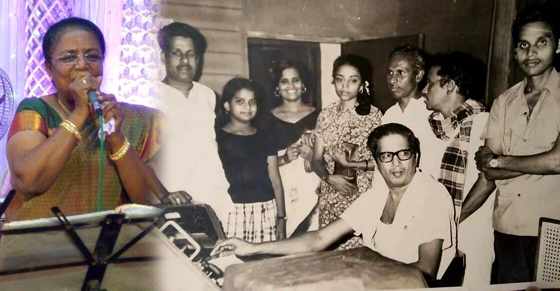 മേരി ഷൈല, ‘നീയെന്റെ പ്രാർഥന കേട്ടു’ പാട്ട് റെക്കോർഡിങ് വേളയിൽ പകർത്തിയ ചിത്രം
